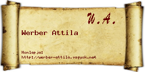 Werber Attila névjegykártya